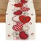 Artoid Mode Heart-Shaped Buttons Valentine's Day Table Runner, Seasonal Kitchen Dining Table Decoration for Indoor Home Party 13x72 Inch